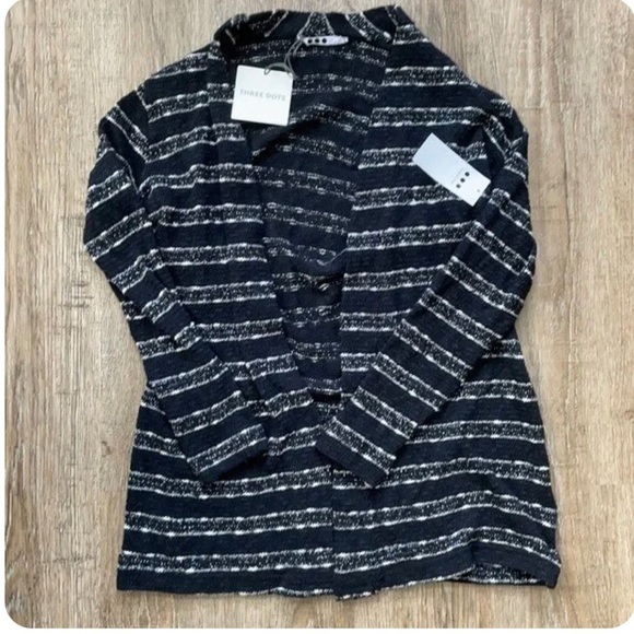 𝅺THREE Dots Anthropologie Metallic Open Cardigan Sweater - Picture 7 of 10